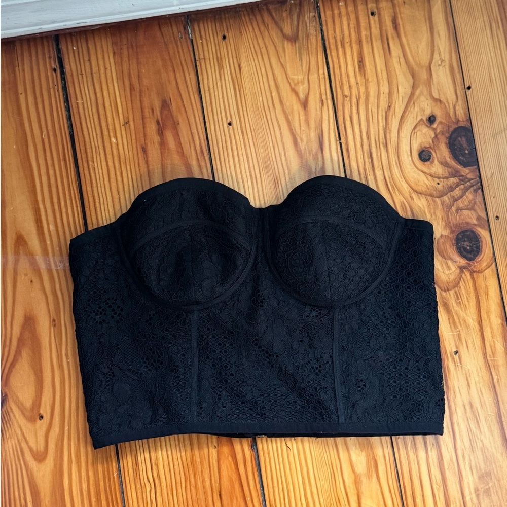 GUESS Black Lace Bustier- medium